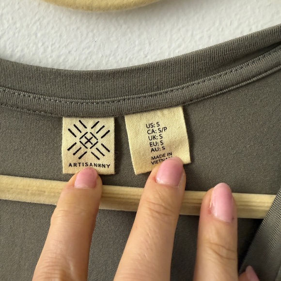 Artisan NY Highlow Maxi Dress-Grey/Green-Small - Picture 2 of 2